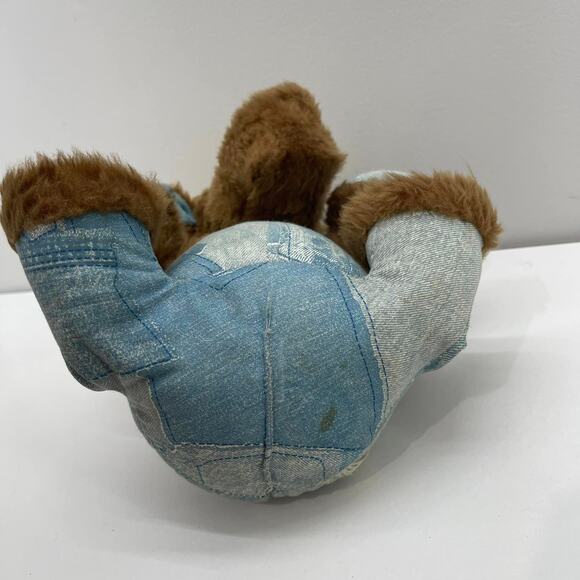 Vintage 1970s Rushton Blue Overalls‎ 18” Tall Goat Plush - Picture 9 of 9